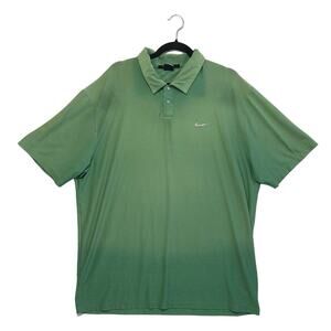 Nike Golf Tiger Woods Collection Ombre Short Sleeve Polo Shirt Men's Sz XL Green